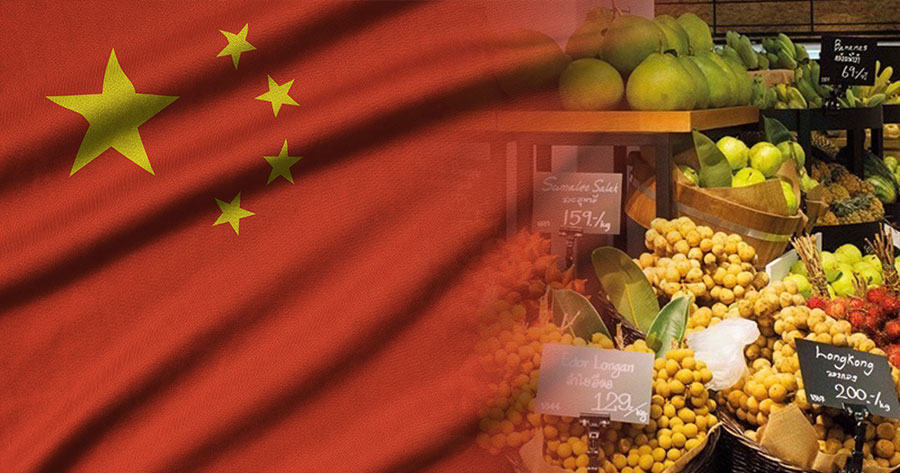 上半期のタイの果物の中国への輸出は100万トンを超え、800億バーツを稼いだ。