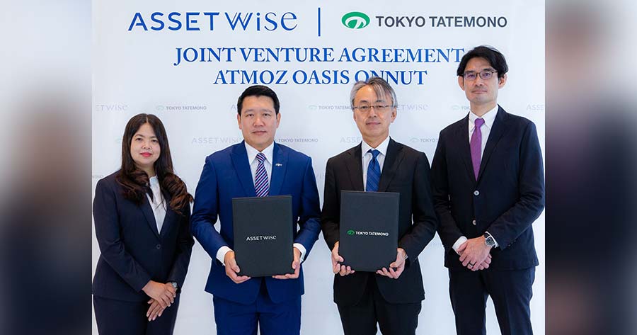 ASWは日本のアライアンス「東京建物」と提携し、20億バーツ以上の高級コンドミニアムを立ち上げました。